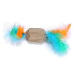 Freedog Rascador Kraft  Hexagono Con Plumero 15x4Cm