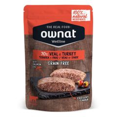 Ownat Wetline Cat Veal & Turkey (Saquetas) 12 x 85 gr