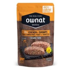 Ownat Wetline Cat Chicken & Shrimps (Saquetas) 12 x 85 gr