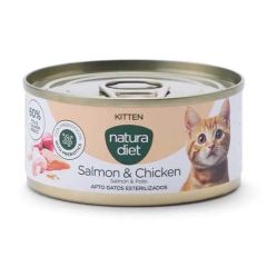 Natura Diet Cat Kitten Salmon & Chicken (Latas) - 24 x 85 gr
