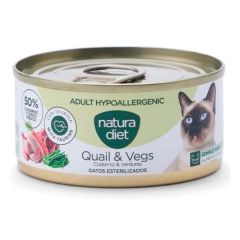 Natura Diet Cat Adult Hypoallergenic Quail (Latas) - 24 x 85 gr