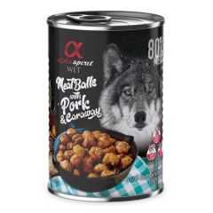 Alpha Spirit almôndegas de carne de porco e cominhos 400 gr x 6