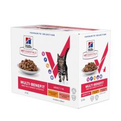Hill's VET Feline Multi-Benefit Adult Chicken & Salmon (Saquetas) - 12 x 85 gr