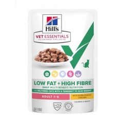 Hill's VET Feline Multi-Benefit Weight Neutered Low Fat+ High Fibre (Saquetas) - 12 x 85 gr