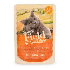 Sam's Field Cat Chicken Fillets & Pumpkin (Saquetas) - 24 x 85 gr