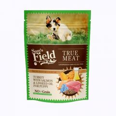 Sam's Field Puppy Turkey with Salmon & Linseed oil (Saquetas) - 12 x 200 gr