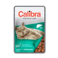 Calibra Cat Sterilised Liver (Saquetas) 24 x 100 gr