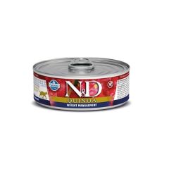 Farmina N&D Quinoa Weight Management Cordeiro Gato (Latas) 80 gr x 12