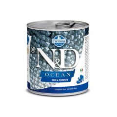Farmina N&D Ocean Adult bacalhau, abóbora e camarão (Latas) 285 gr x 6