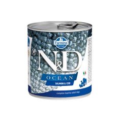 Farmina N&D Ocean Adult Salmão & Bacalhau (Latas) 285 gr x 6