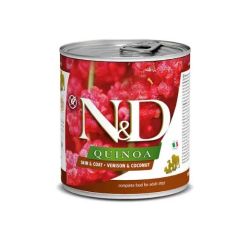 Farmina N&D Quinoa Skin Coat Venison(Latas) 285 gr x 6