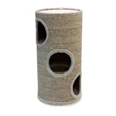 Raspador bege com buracos 36x36x70 cm Arquivet