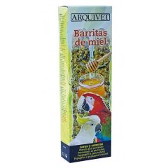 Barritas de mel para papagaios e periquitos australianos Arquivet 150 g