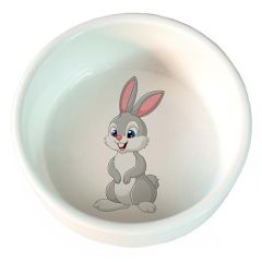 Comedouro cerâmica coelho 300 ml 11 cm Arquivet