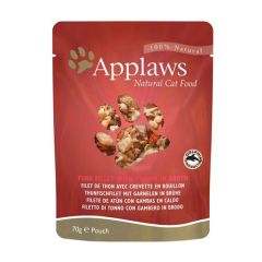 Applaws Cat Sachê Atum do Pacífico e Camarão (70 gr x 12)