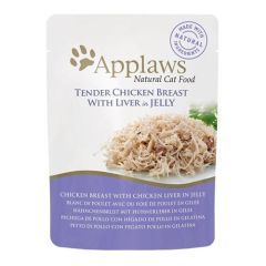 Applaws Cat Sachês Fígado e frango em geleia (70 gr x 16)