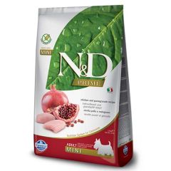 Farmina N&D Prime Grain Free Adult Mini Frango e Romã Cães