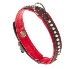 Colar Cães Ferplast Lux Vermelho Preto