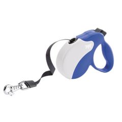 Correia extensible Ferplast Amigo Cinta Azul Branco