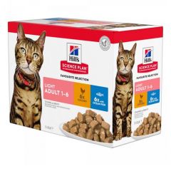 Hill's Feline Adult Light Chicken & Fish (Saquetas)