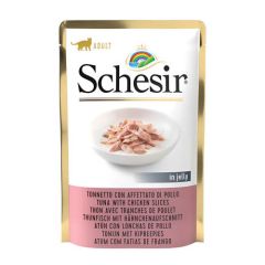 Schesir Gato Atún con Jamón de Pollo (Saquetas)