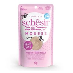 Schesir Gato Baby Mousse de Pollo con Hígado (Saquetas)