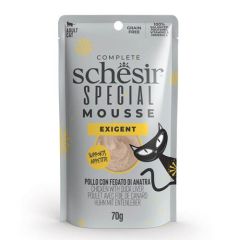 Schesir Gato Special Mousse Exigent Pollo con Hígado de Pato (Saquetas)