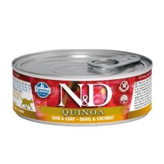 Farmina N&D Kitten Ocean Cod & Pumpkin - Farmina N&D Cat Quinoa Skin Coat Quail (Latas) 24 x 80 gr