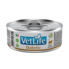 Summum Beef ração desidratada (Carne bovina) - Farmina Vet Life Natural Diet Cat Diabetic (Latas) 12 x 85 gr