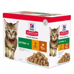 Hill's Feline Kitten Chicken & Turkey Multipack (Saquetas)