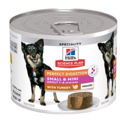 Hill's Science Plan Adult Small & Mini Perfect Digestion Turkey Mousse (Latas)