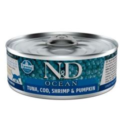Farmina N&D Cat Ocean Tuna Cod Pumpkin (Latas) 30 x 70 gr