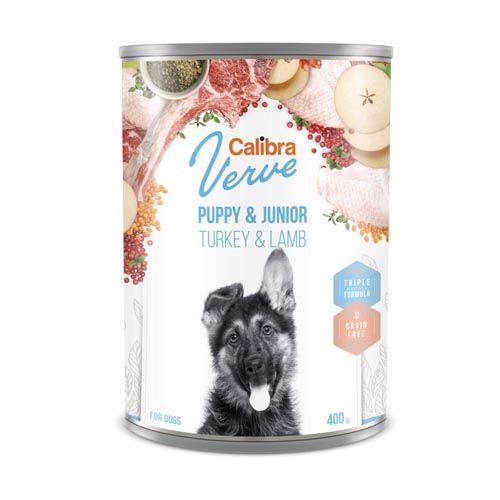 Calibra Dog GF Verve Junior Turkey & Lamb (Latas) 6 x 400 gr