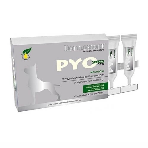 Limpiador Ótico Dermoscent Pyoclean Oto para cães e gatos (10 x 5 ml)