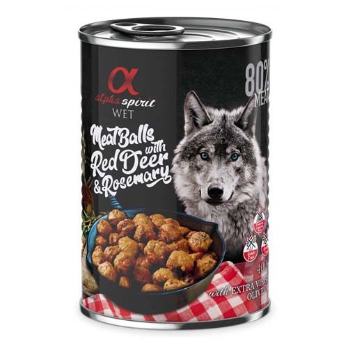 Alpha Spirit Almôndegas de veado e alecrim 400 g x 6