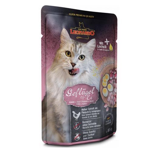 Leonardo Menu Chicken & Egg (Saquetas) - 16 x 85 gr.