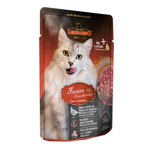 Leonardo Menu Faisán + Arándano Rojo (Saquetas) 16 x 85 gr