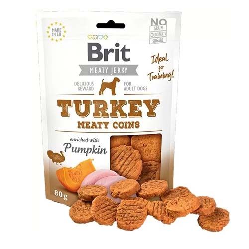 Brit Jerky Snack Meaty Coins Turkey - 80 gr