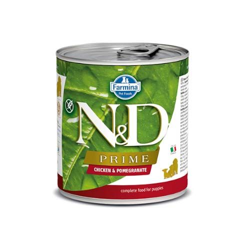 Farmina N&D Prime Puppy frango & romã (Latas) 285 gr x 6