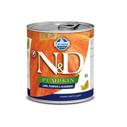 Farmina N&D Pumpkin Puppy Cordeiro & Mirtilo (Latas) 285 gr x 6