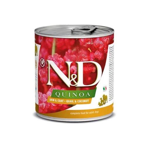 Farmina N&D Quinoa Skin Coat Codorna (Latas) 285 gr x 6