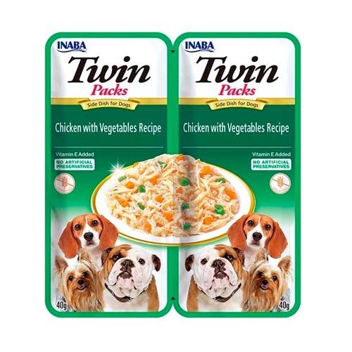 Churu Dog Twin Chicken & Vegetables in Chicken Broth - 12 x 80 gr (Envio 3 - 5 dias)