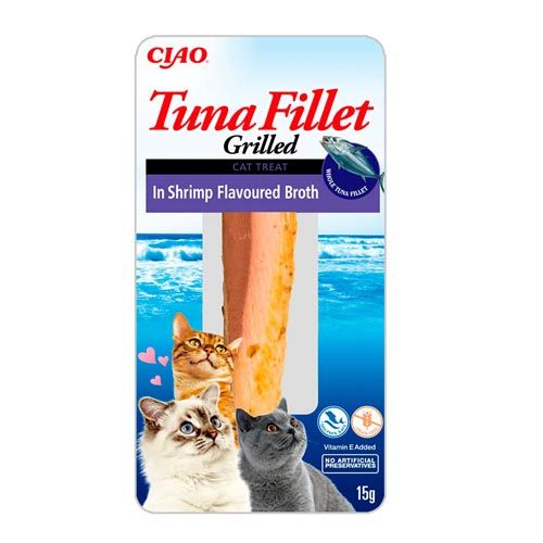 Churu Cat Tuna Fillet in Shrimp Broth - 12 x 15 gr (Envio 3 - 5 dias)