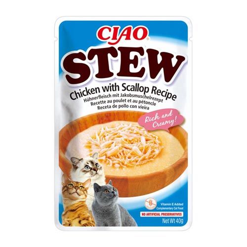 Churu Cat Chicken Stew with Scallop - 12 x 40 gr (Envio 3 - 5 dias)