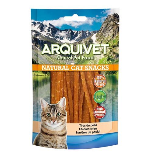 Snack gato - Tiras de frango - 50 g Arquivet