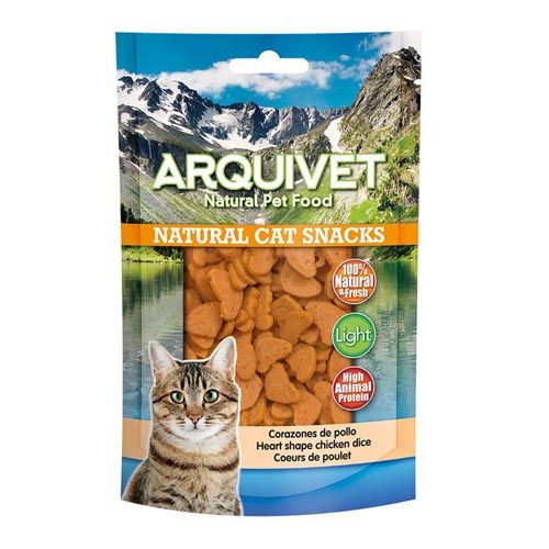 Snack gato - Corações de frango - 50 g Arquivet
