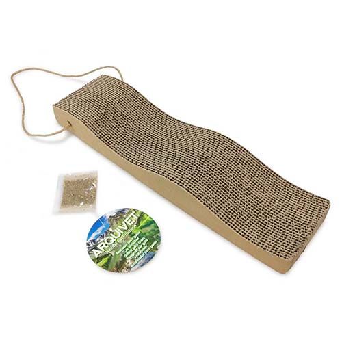 Raspador de cartão em forma de onda 46x12x5 cm Arquivet