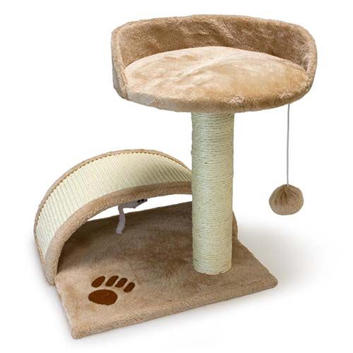 Raspador com poste e arco 50 cm Bege Arquivet