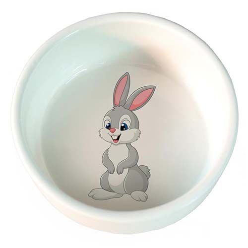 Comedouro cerâmica coelho 300 ml 11 cm Arquivet