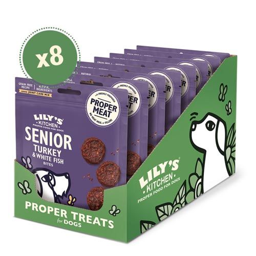 Lily's Kitchen Turkey & White Fish Bites For Senior Dogs 8X70 Gr (Envio 3 - 5 días)